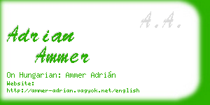 adrian ammer business card